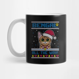 Bengal All The Way - Ugly Christmas Sweater Mug